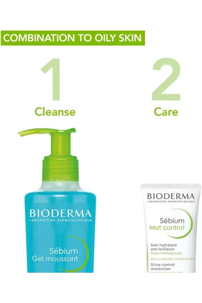  تصویر 2 : ژل شوینده سبیوم پوست چرب بیودرما Bioderma 