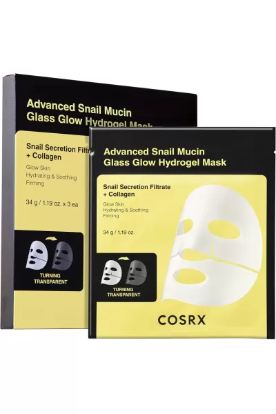 خرید و قیمت پک ۳ تایی ماسک هیدروژلی حلزون + کلاژن جذبی COSRX  کوزارکس اصل