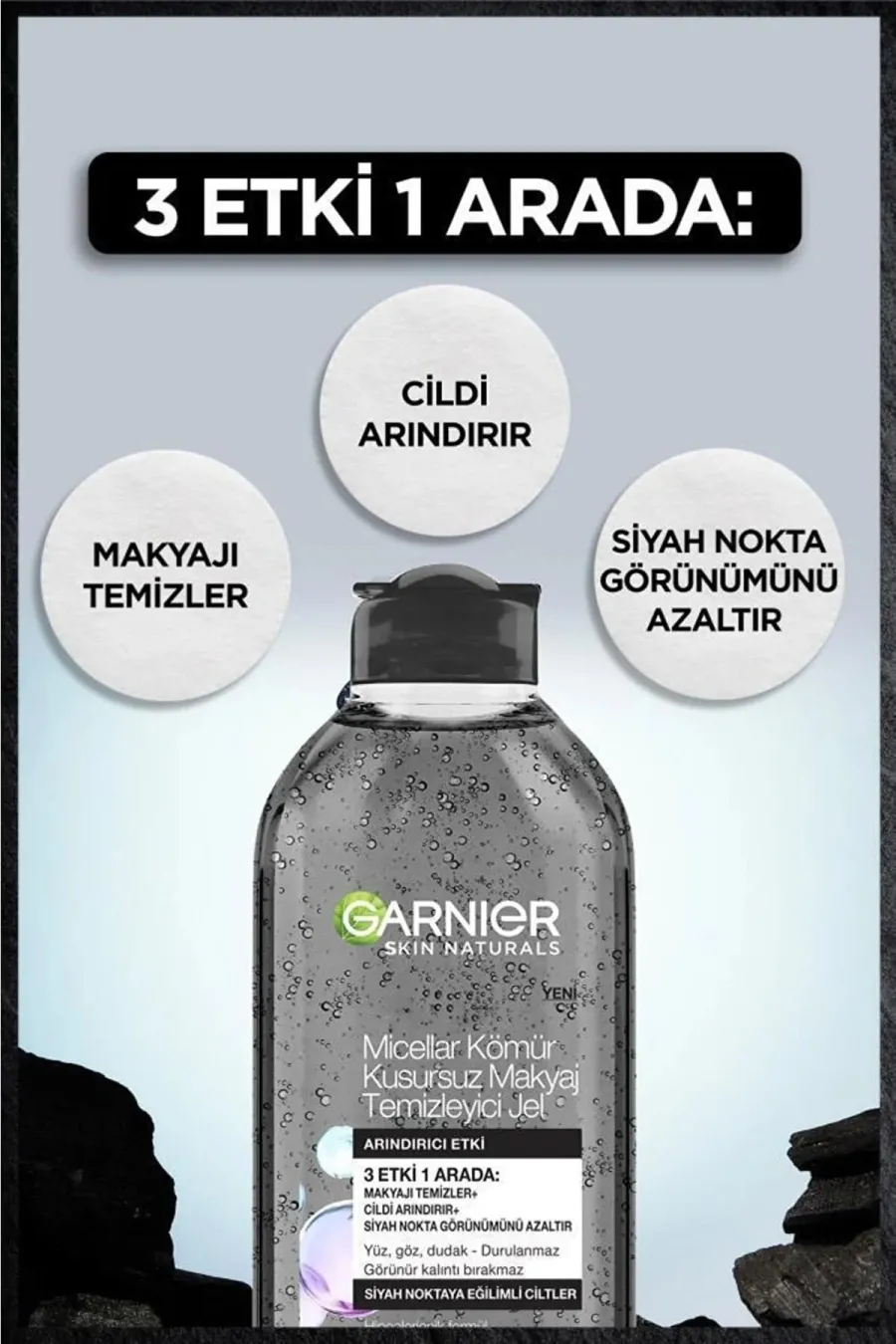 ویژگیهای میسلار واتر حاوی زغال فعال گارنیر Garnier با سه اثر پاککنندگی ویژگیهای میسلار واتر حاوی زغال فعال گارنیر Garnier با سه اثر پاککنندگی