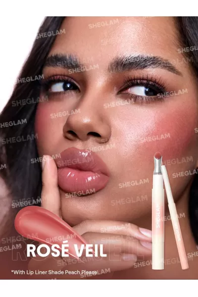  تصویر 6 : لیپ لامپر حجم دهنده بولد بوستر رنگ Rose Veil شیگلم Sheglam 