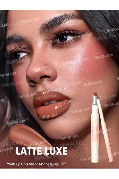  تصویر 5 : Sheglam شیگلم Latte Luxe لیپ لامپر حجم دهنده بولد بوستر رنگ  
