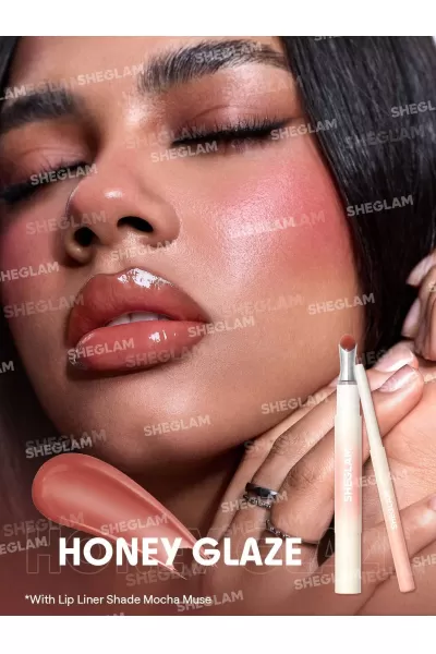  تصویر 5 : Sheglam شیگلم Honey Glaze لیپ لامپر حجم دهنده بولد بوستر رنگ  