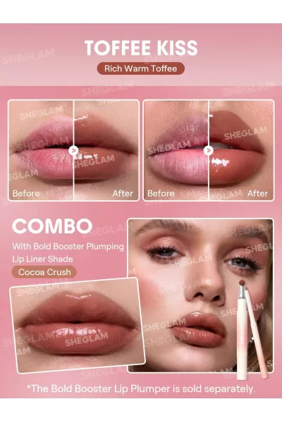  تصویر 1 : Sheglam شیگلم Toffee Kiss لیپ لامپر حجم دهنده بولد بوستر رنگ  
