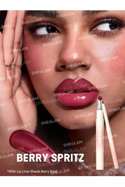  تصویر 5 : لیپ لامپر حجم دهنده بولد بوستر رنگ Berry Spritz شیگلم Sheglam 