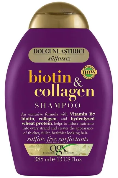  تصویر 1 : Ogx او جی ایکس Biotin & Collagen شامپو بیوتین بدون سولفات  