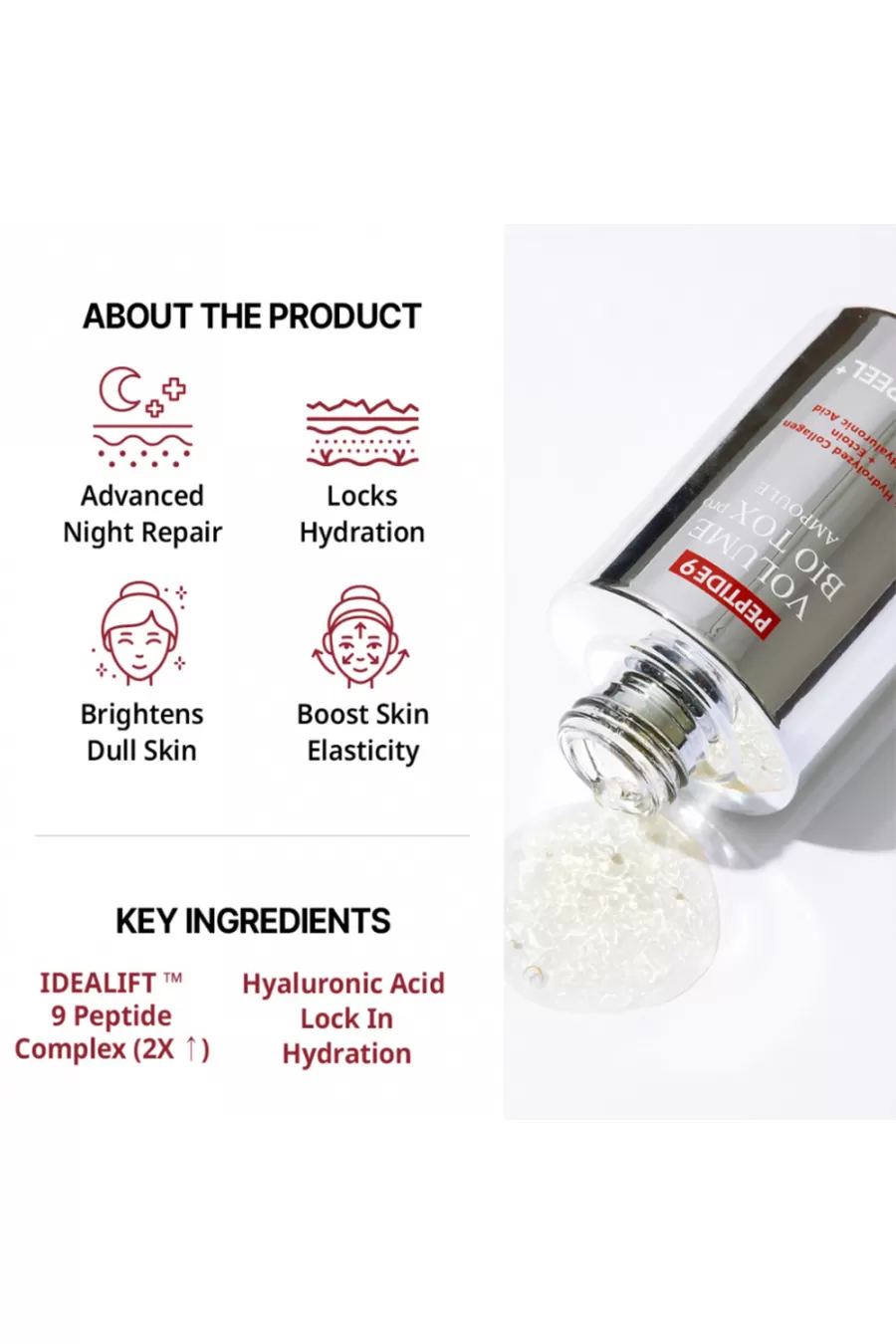 ویژگیهای آمپول ۹ پپتاید حجم دهنده مدی پیل Medi-Peel با ترکیبات کلیدی ویژگیهای آمپول ۹ پپتاید حجم دهنده مدی پیل Medi-Peel با ترکیبات کلیدی
