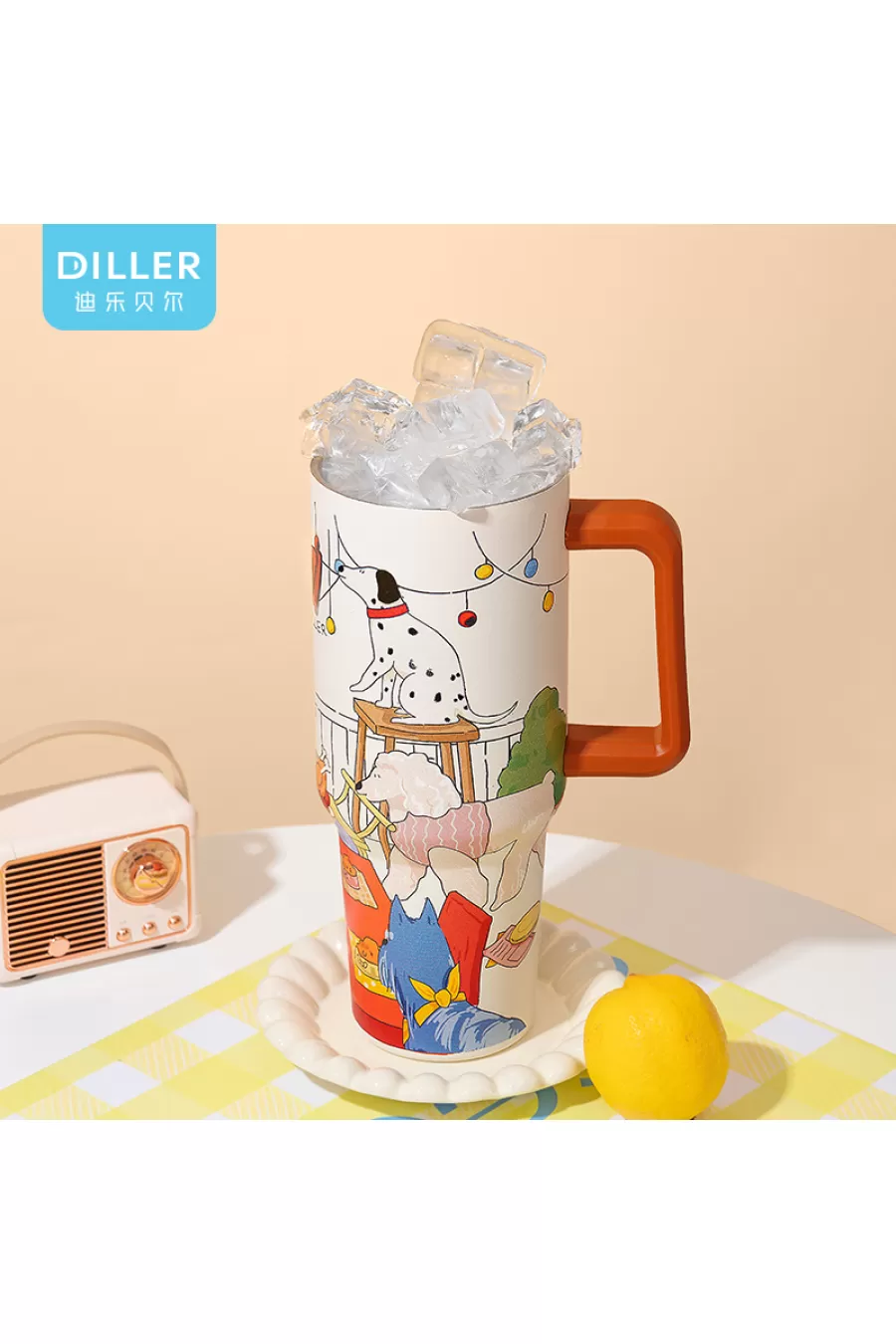 معرفی ماگ طرح دار دیلر Diller با طراحی رنگارنگ، دسته‌دار و مناسب نوشیدنی‌های روزمره