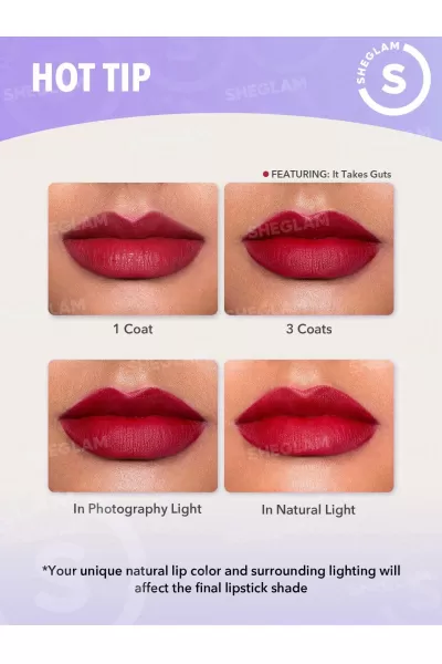  تصویر 6 : Sheglam شیگلم Dare To Be رژلب مات دینامیت رنگ  