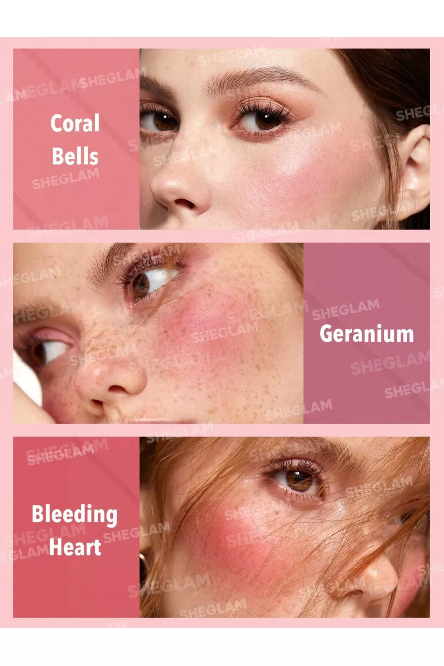 ترفندهای حرفه‌ای استفاده از پالت رژگونه رنگ Blushing Bouquet شیگلم Sheglam برای جلوه‌ای بی‌نقص