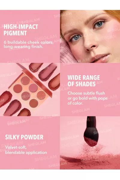  تصویر 3 : Sheglam شیگلم Blushing Bouquet پالت رژگونه رنگ  