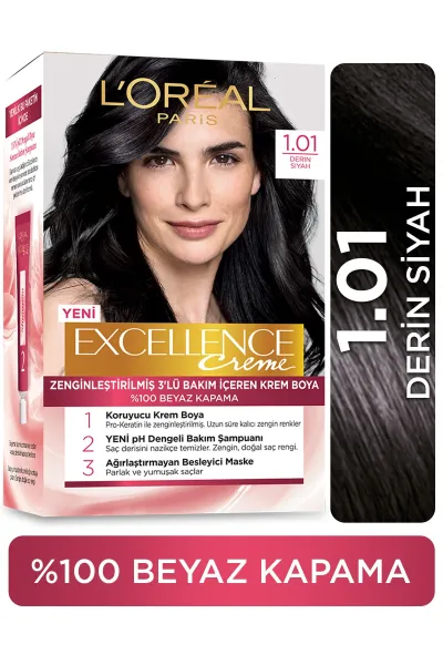 خرید و قیمت پک رنگ مو شماره L'Oreal Paris 1.01 لورال پاریس اصل