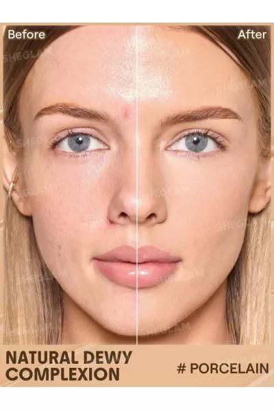 تصویر 1 : تینت پوست کرم پودری حاوی ضدآفتاب رنگ پورسلن Porcelain شیگلم Sheglam 