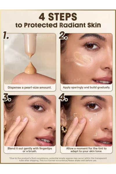  تصویر 7 : تینت پوست کرم پودری حاوی ضدآفتاب رنگ بامبو Bamboo شیگلم Sheglam 