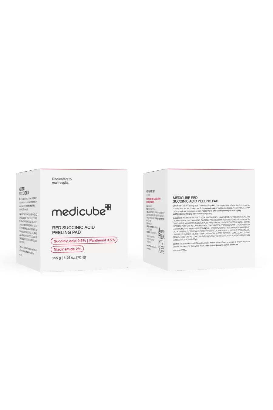 ویژگی‌های پد ضدجوش و لایه بردار سوکسینیک اسید مدی کیوب Medicube