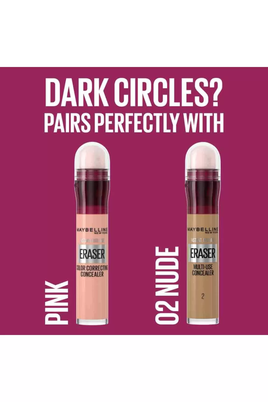 کانسیلر آنتی ایج رنگ 02 میبلین نیویورک Maybelline New York مناسب برای پوشاندن تیرگی دور چشم