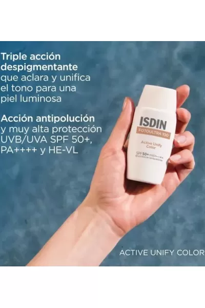  تصویر 3 : ISDIN ایزدین  ضدآفتاب ضدلک رنگی اکتیو یونیفای  