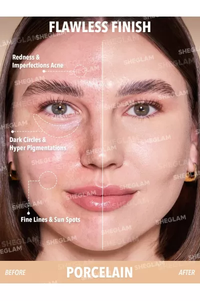  تصویر 1 : کرم پودر استیکی رنگ Porcelain شیگلم Sheglam 