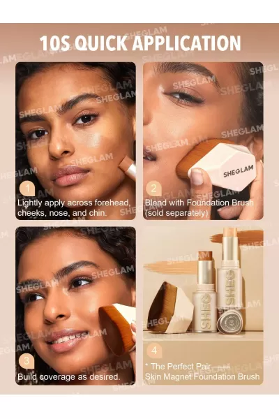  تصویر 8 : کرم پودر استیکی رنگ Porcelain شیگلم Sheglam 