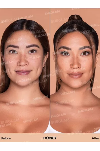  تصویر 1 : کرم پودر مات رنگ honey شیگلم Sheglam 