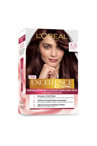  تصویر 1 : L'Oreal Paris لورال پاریس 4.15 پک رنگ مو شماره  