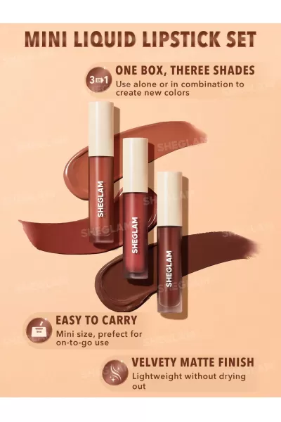  تصویر 3 : Sheglam شیگلم Sweet Thing ست رژلب مات رنگ  