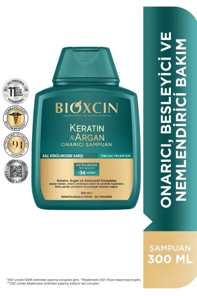 خرید و قیمت شامپو ضد ریزش مو کراتین + آرگان BIOXCIN  بیوکسین اصل