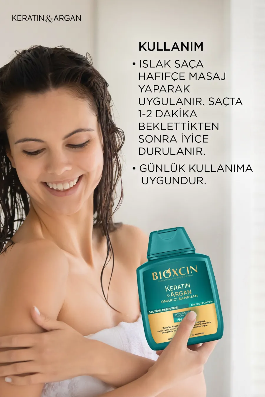 نحوه استفاده از شامپو ضد ریزش مو کراتین + آرگان بیوکسین BIOXCIN نحوه استفاده از شامپو ضد ریزش مو کراتین + آرگان بیوکسین BIOXCIN
