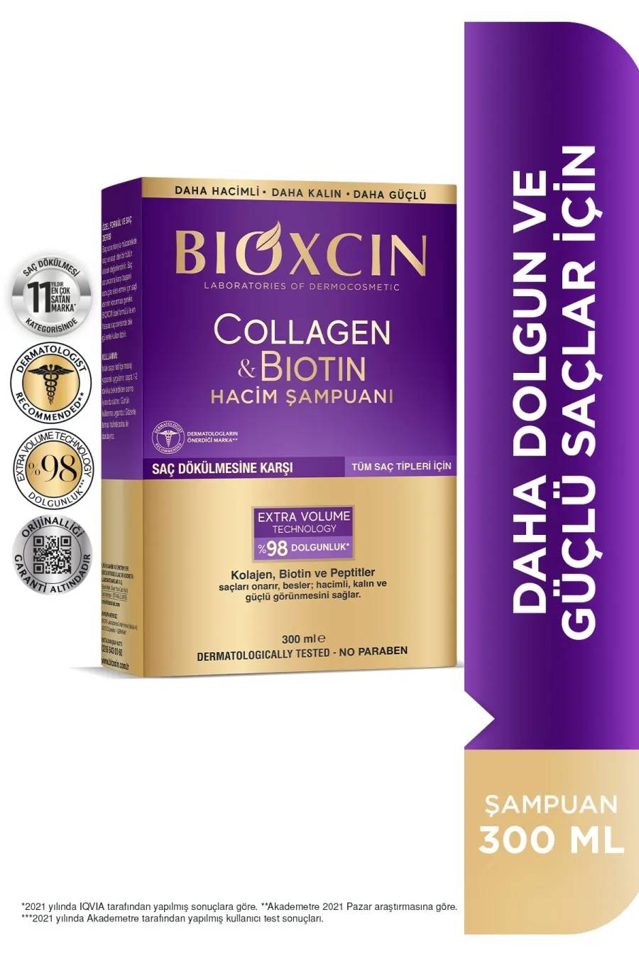 ارزش خرید شامپو ضدریزش حجم دهنده مو بیوتین + کلاژن بیوکسین BIOXCIN