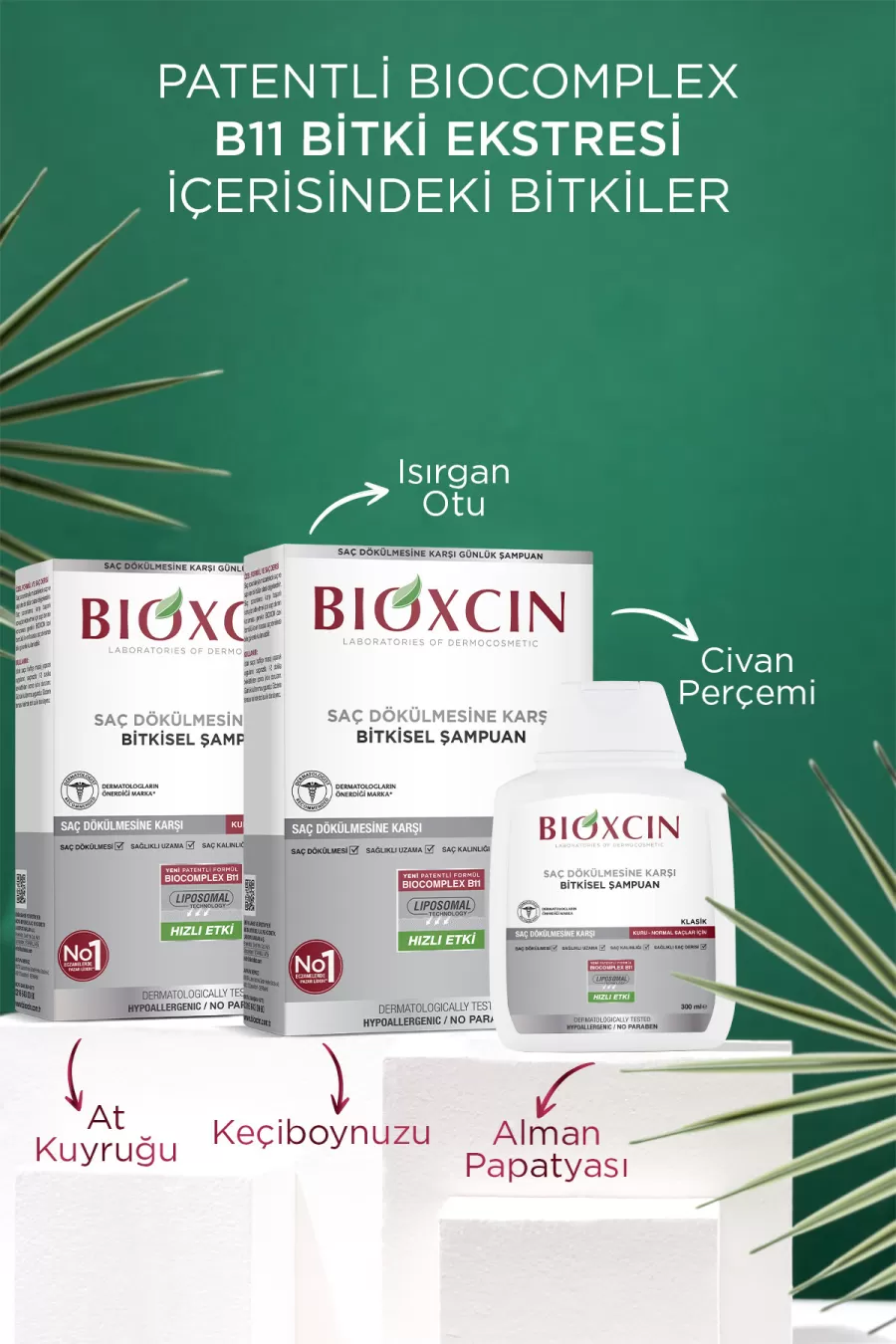 قدرت طبیعت در خدمت سلامت مو با شامپو کلاسیک ضدریزش موهای خشک تا نرمال بیوکسین BIOXCIN