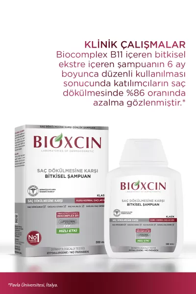 تصویر 4 : BIOXCIN بیوکسین  شامپو کلاسیک ضدریزش موهای خشک تا نرمال  