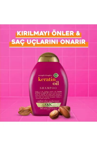  تصویر 1 : Ogx او جی ایکس  شامپو کراتین بدون سولفات  