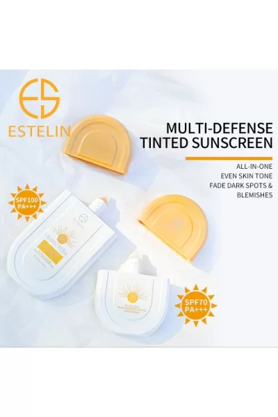  تصویر 1 : Estelin استیلن SPF70 ضدآفتاب تینتی  