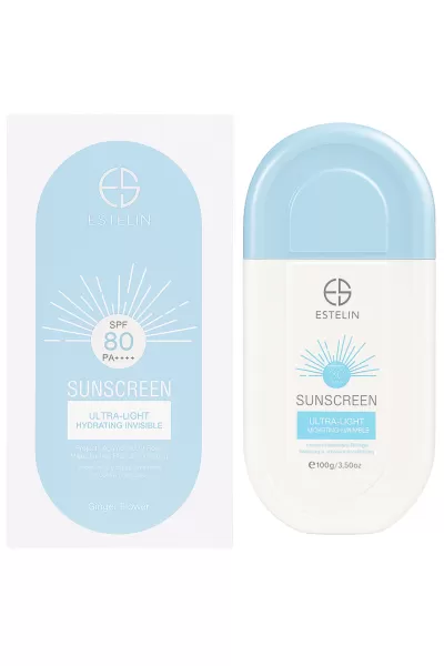 خرید و قیمت کرم ضدآفتاب ۱۰۰ میل هیالورونیک اسید فوق سبک Estelin SPF80 استیلن اصل