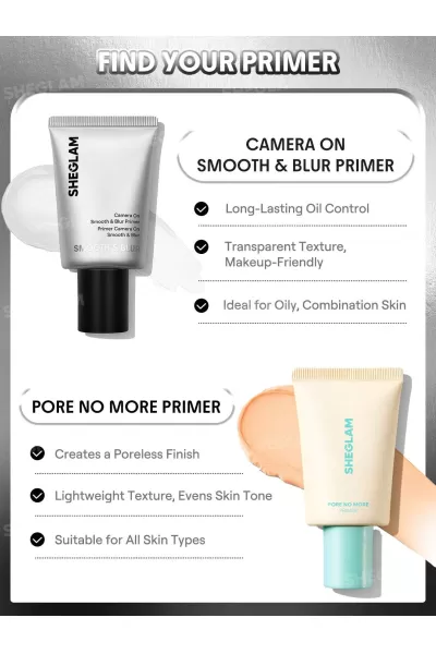 تصویر 6 : Sheglam شیگلم Camera On پرایمر  مات + صاف کننده  