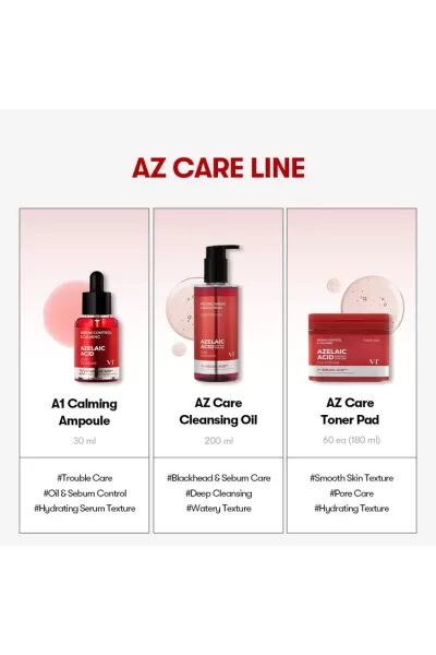 تصویر 2 : پاک کننده روغنی آزلائیک اسید وی‌تی کازمتیک VT Cosmetics 