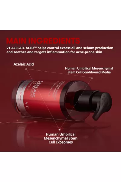 تصویر 8 : پاک کننده روغنی آزلائیک اسید وی‌تی کازمتیک VT Cosmetics 