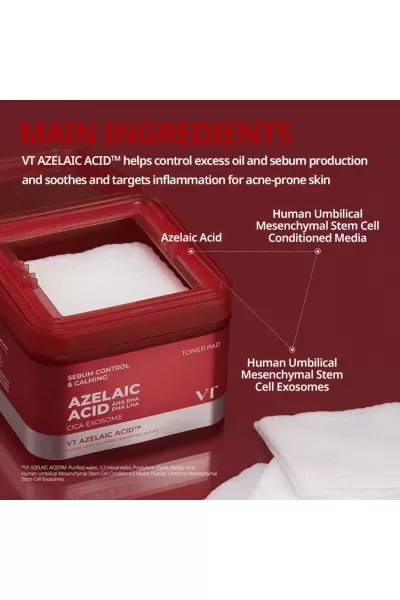  تصویر 7 : پدتونر آزلائیک اسید وی‌تی کازمتیک VT Cosmetics 