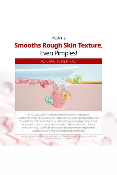  تصویر 8 : پدتونر آزلائیک اسید وی‌تی کازمتیک VT Cosmetics 