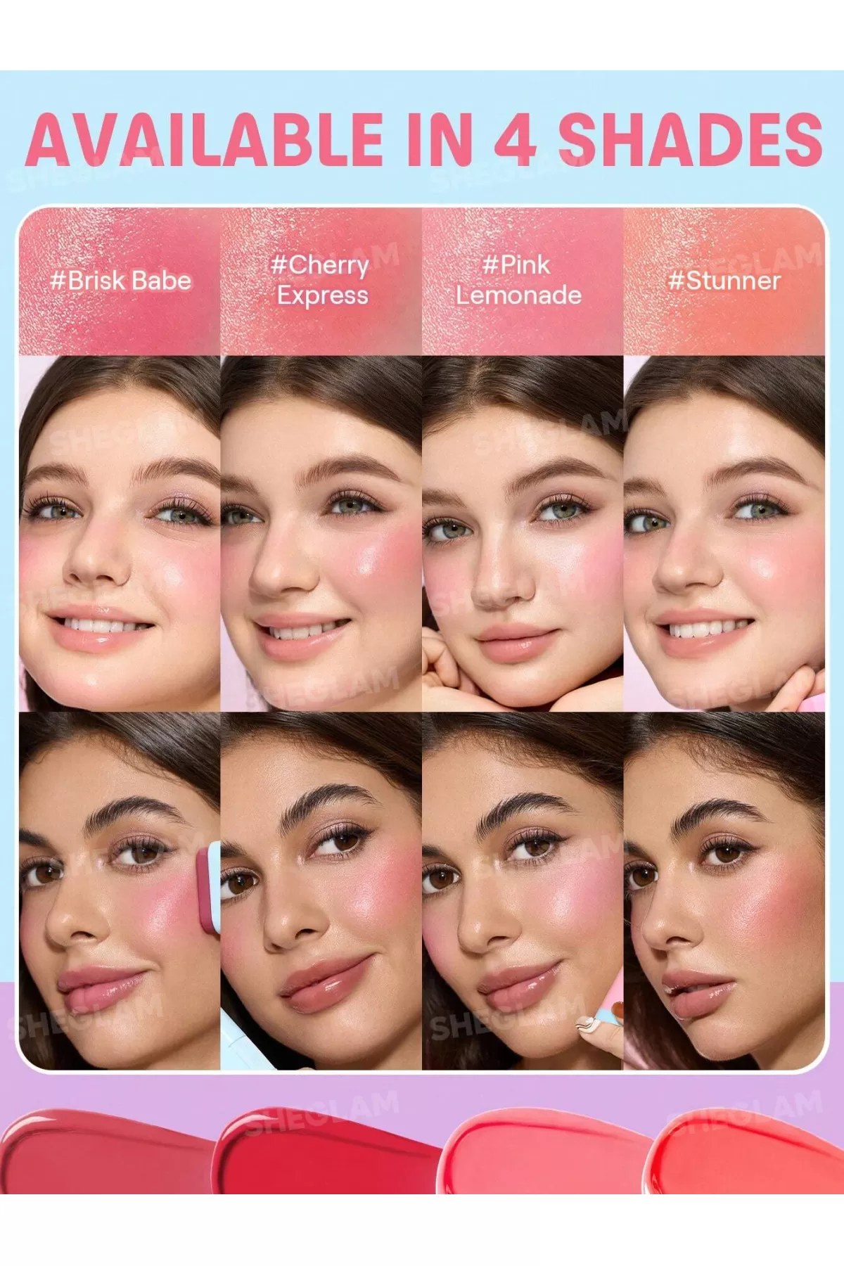 رژگونه-استیکی-گلاس-گلو-شیگلم-SHEGLAM