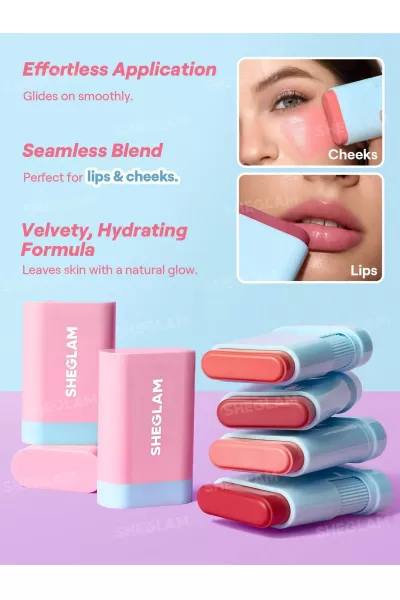  تصویر 4 : رژگونه استیکی رنگ چری اکسپرس Cherry Express شیگلم Sheglam 