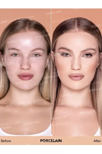  تصویر 1 : کرم پودر مات شیگلم رنگ Porcelain شیگلم Sheglam 