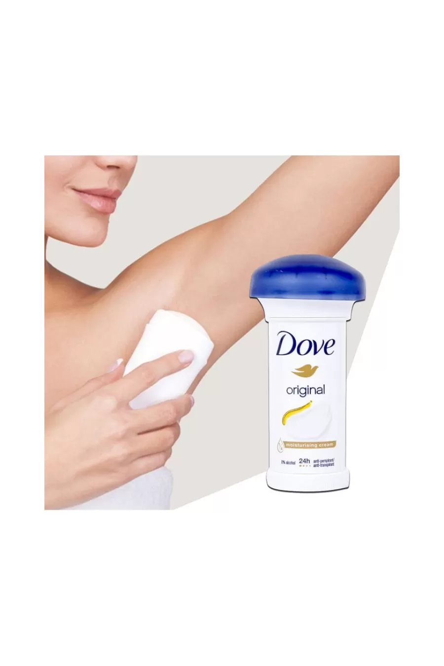 نحوه استفاده از مام کرمی قارچی شیری داو Dove برای استفاده روی پوست زیر بغل نحوه استفاده از مام کرمی قارچی شیری داو Dove برای استفاده روی پوست زیر بغل