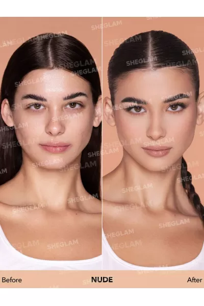  تصویر 1 : کرم پودر مات رنگ Nude شیگلم Sheglam 