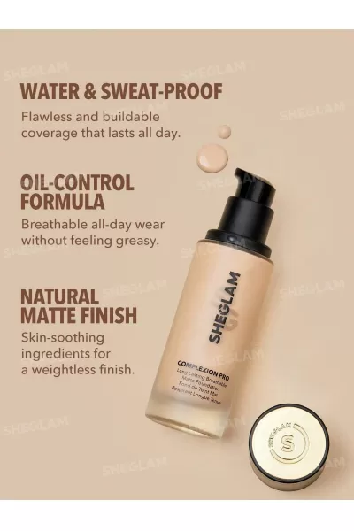  تصویر 4 : کرم پودر مات رنگ Nude شیگلم Sheglam 