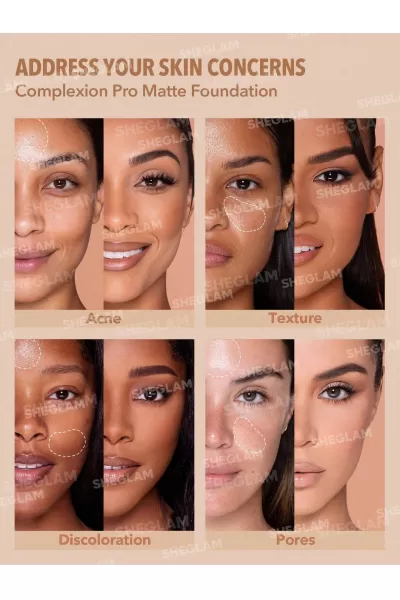  تصویر 2 : کرم پودر مات رنگ Warm Vanilla شیگلم Sheglam 