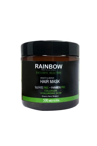 خرید و قیمت ماسک مو بدون سولفات ۵۰۰ میل کلاژن Rainbow  رینبو اصل
