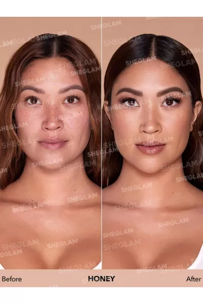  تصویر 1 : کرم پودر آبرسان رنگ Honey شیگلم Sheglam 