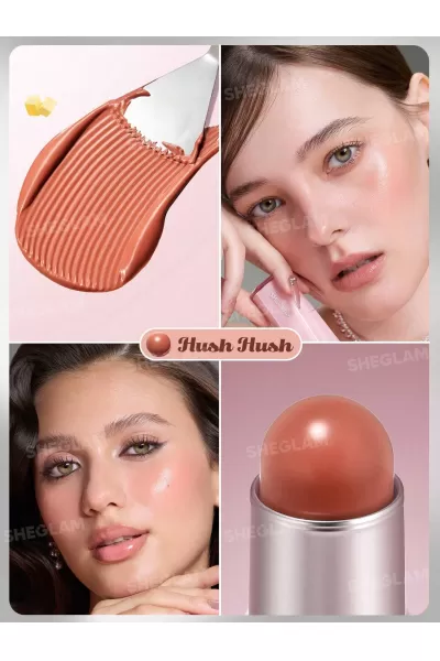  تصویر 1 : رژگونه استیکی کره‌ای رنگ Hush Hush شیگلم Sheglam 