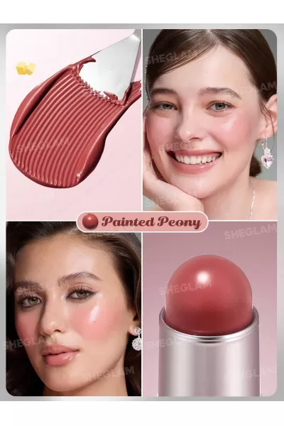  تصویر 1 : رژگونه استیکی کره‌ای رنگ Painted Peony شیگلم Sheglam 