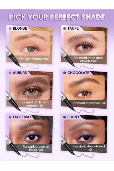  تصویر 2 : هاشور + لمینت ابرو رنگ Auburn شیگلم Sheglam 